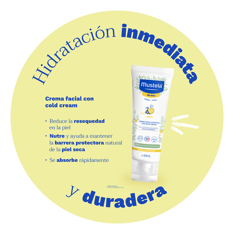 Mustela Crema Nutritiva Facial Bebé Piel Seca 40ml