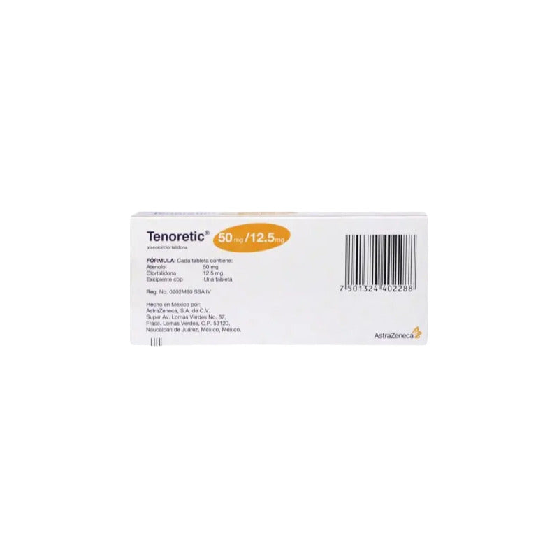 Tenoretic Atenolol/clortalidona 50mg/12.5mg 28tabs