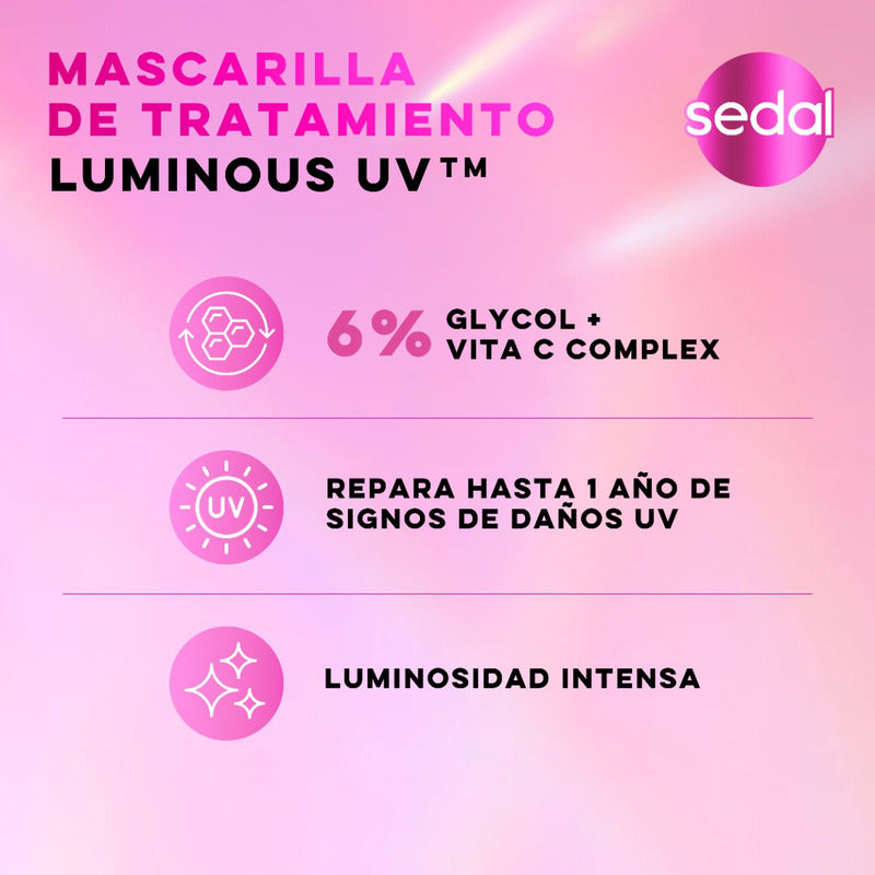 Mascarilla Capilar Sedal Luminous Uv 300 Ml