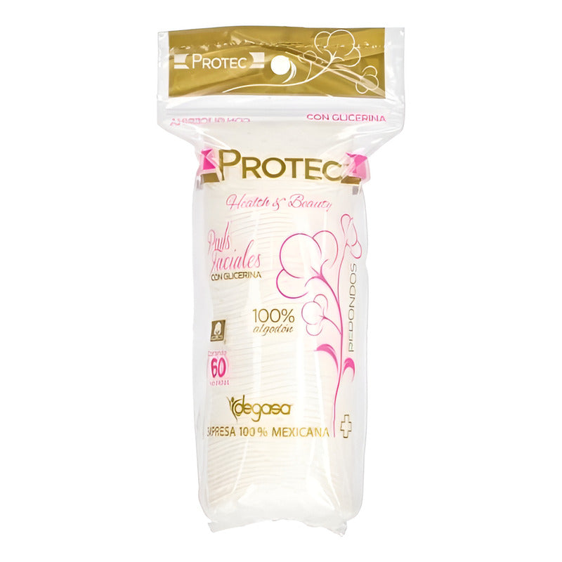 Protec Pads Faciales Con Glicerina 100 Piezas Todo Tipo De Piel