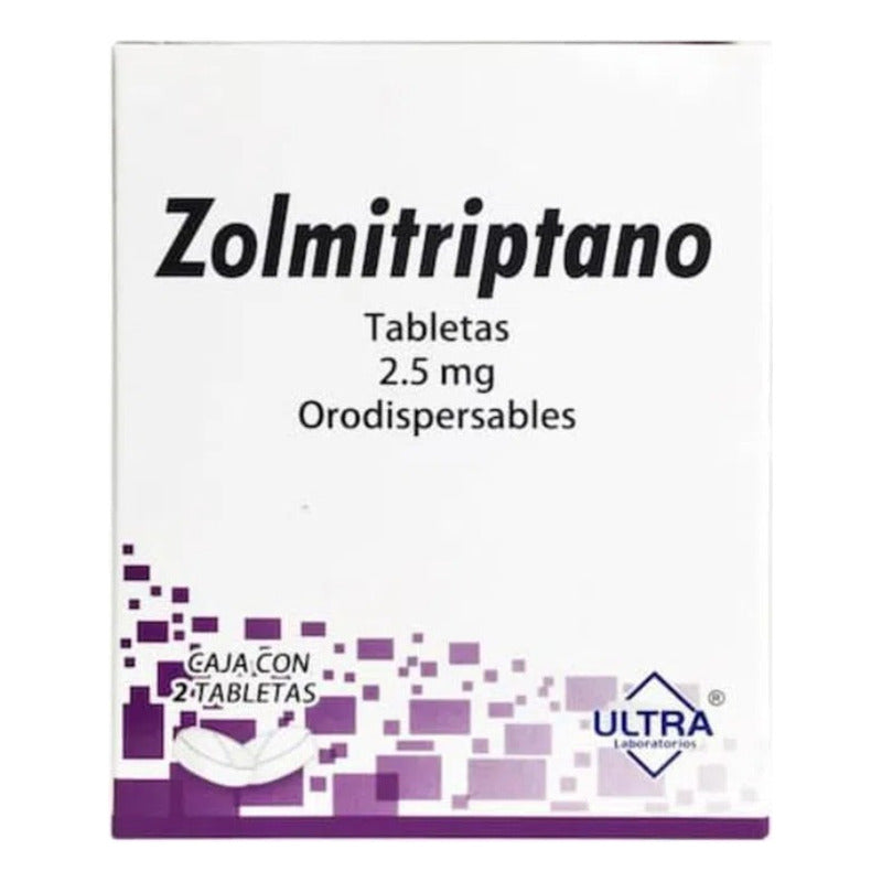Dos Cajas De Zolmitriptano Ultra 2.5mg 2 Tabletas Cu