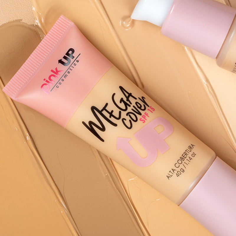 Pink Up, Maquillaje De Larga Duración, Cobertura Completa Tono Beige