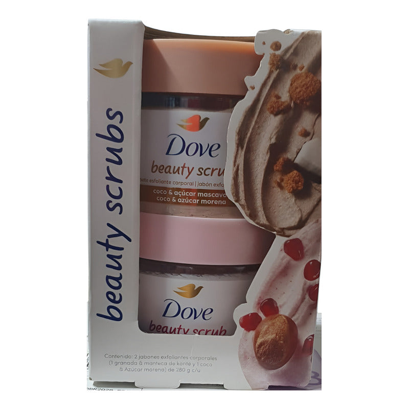 Pack 2 Dove Beauty Scrub Jabón Exfoliante 280g C/u