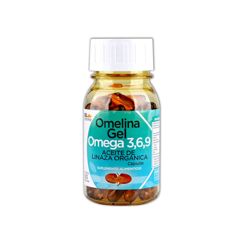 Omelina Gel Aceite De Linaza Omega 3, 6, 9 | 60 Cápsulas Sabor No