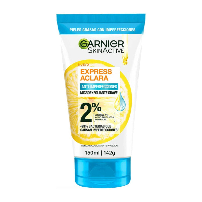 Garnier Skin Active Limpiador Profundo Exfoliante Antiimperfecciones Con Ácido Salicílico Y Vitamina C, 150ml