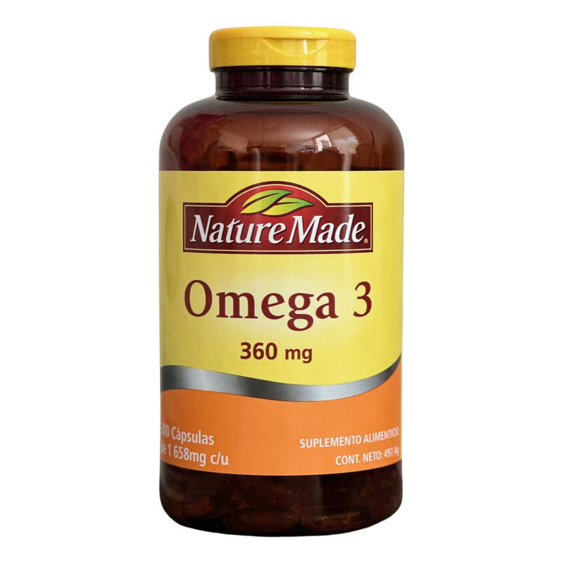 Nature Made Omega 3 Aceite De Pescado 360mg 300 Cápsulas Sabor N/a