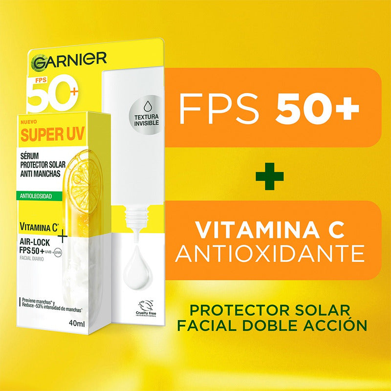 Garnier Protector Solar Super Uv Fluido Invisible Fps50+ 40 Ml