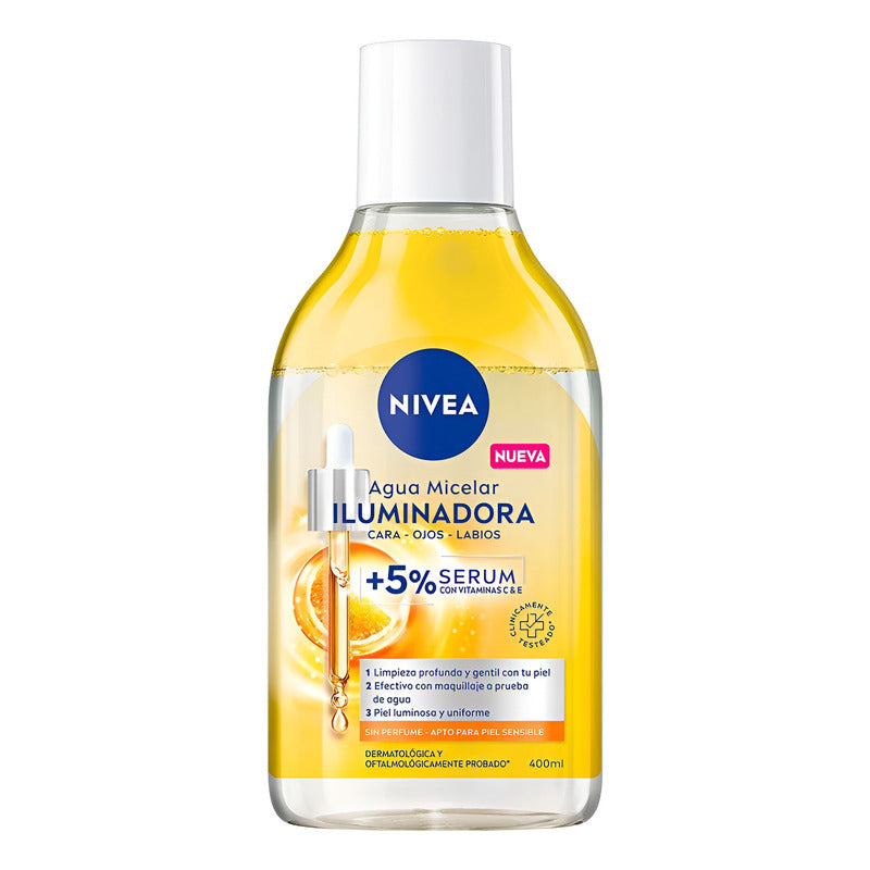 Nivea Agua Micelar Iluminadora Con +5% Vitamina C 400ml Todo Tipo De Piel Día/noche