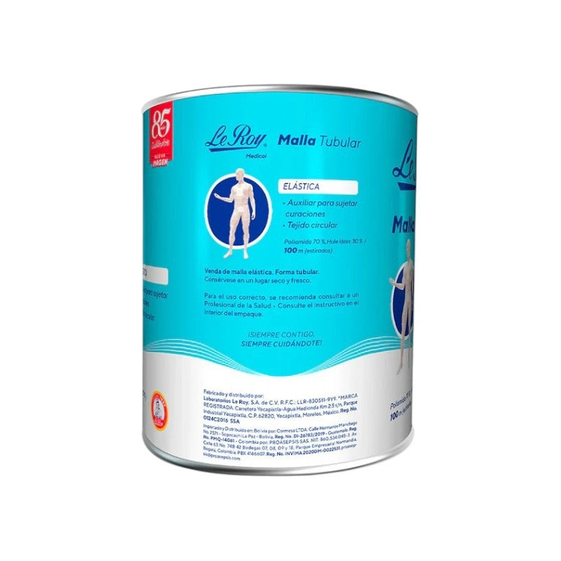 Le Roy Venda Malla Tubular Elástica Cal #4 Bote 100 Metros Blanco