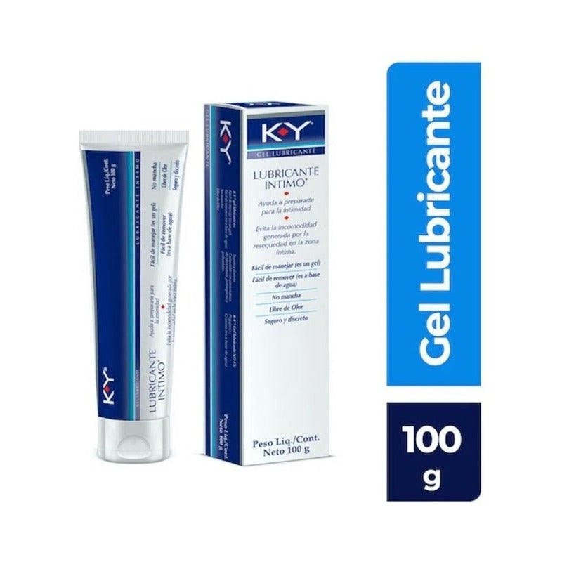 Gel Lubricante Íntimo K-y A Base De Agua Envase 100 Gr