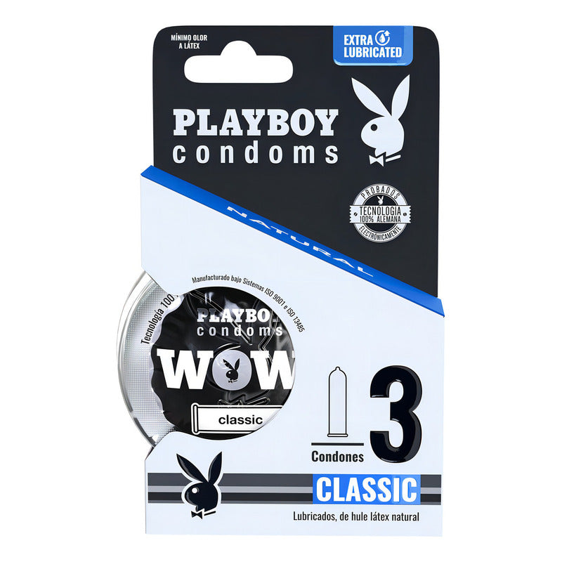 Condones De Látex Playboy Classic 3 Condones