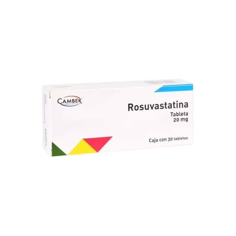 Rosuvastatina 20mg Caja Con 30 Tabletas
