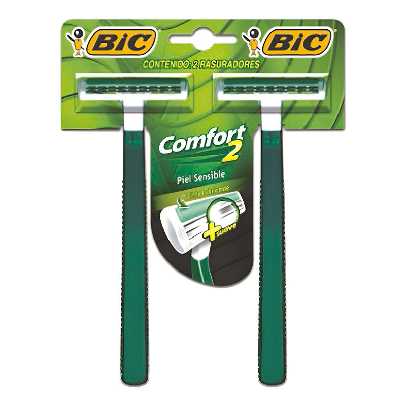 Rastrillos Desechables Bic Comfort 2 Piel Sensible 2 Piezas