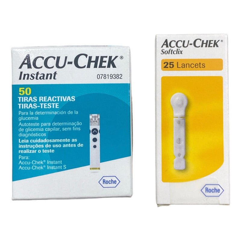 Kit Accu-chek Instant 50 Tiras Y 25 Lancetas