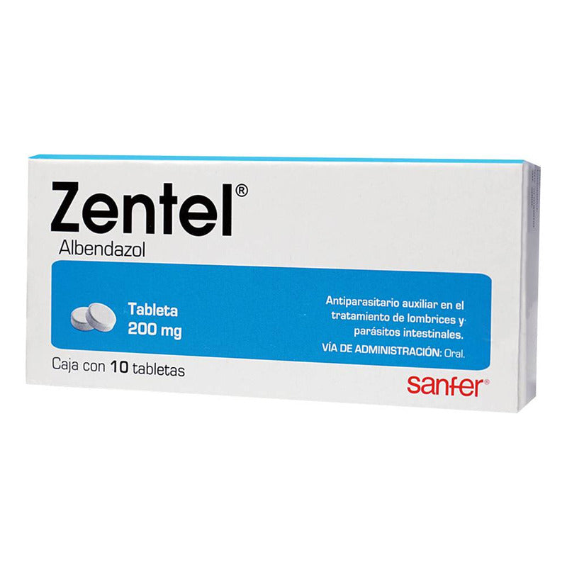 Zentel Tableta 200 Mg, 10 Tabletas