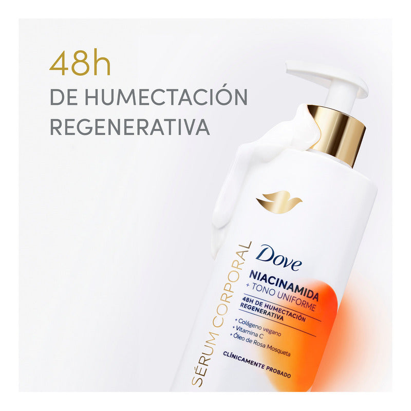 Dove Sérum Corporal Con Niacinamida, Uniforma El Tono Y Reduce Manchas Oscuras