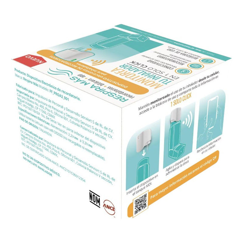 Dispositivo Electrónico Respira Más Monitorea Tu Inhalador