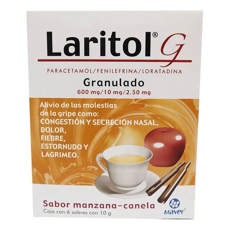 LaritoLG Laritol G Té Manzana & Canela 6 Sobres De 10g - Maver, S.a. De C.v.