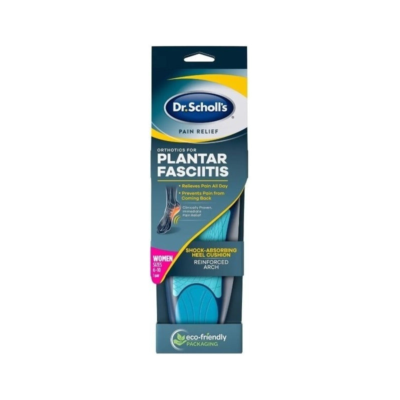 Plantillas Gel Dr. Scholl's Para Fascitis Plantar Mujer Talla 6-10 Medio Arco