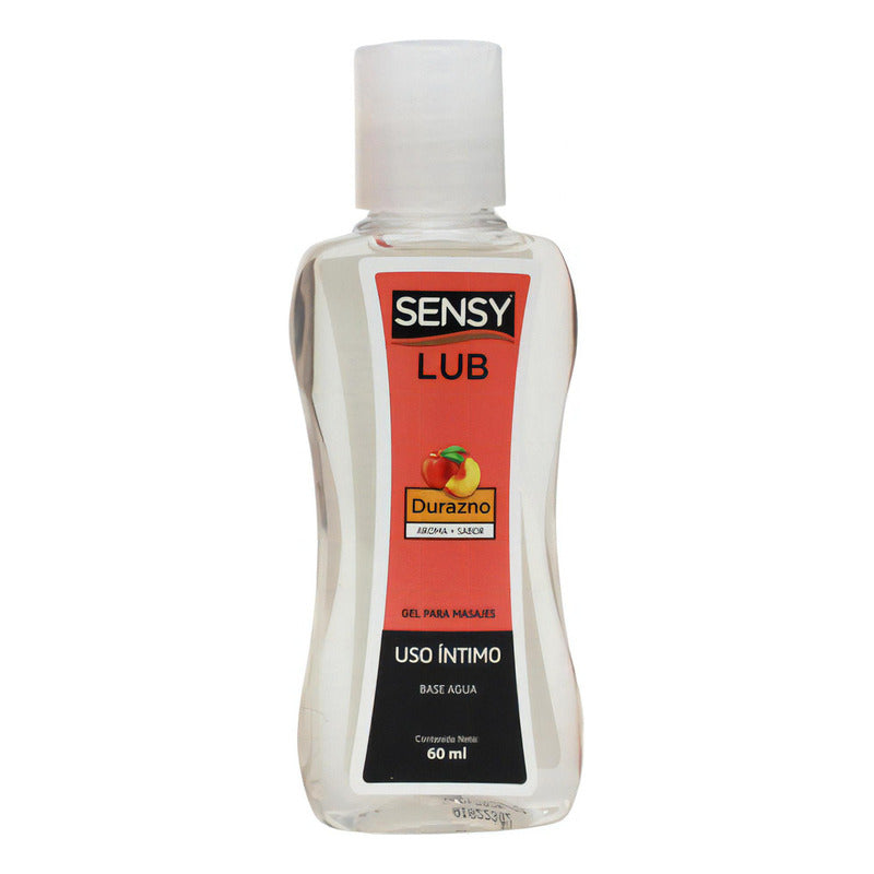 Lubricante Comestible Sensy Lub Con Aroma Y Sabor 60 Ml Sabor Durazno