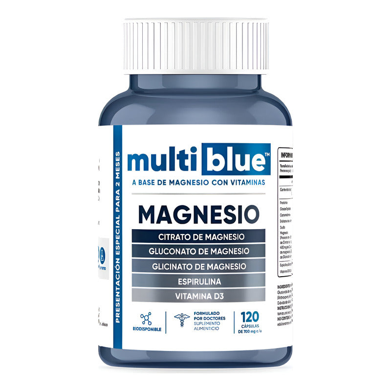 Multiblue Magnésio 120 Cápsulas Sin Sabor Suplemento - Sin Sabor