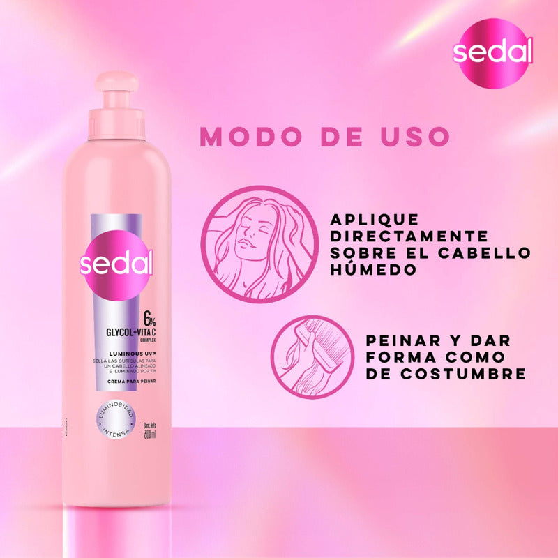 Crema Para Peinar Luminous Uv 300 Ml Sedal