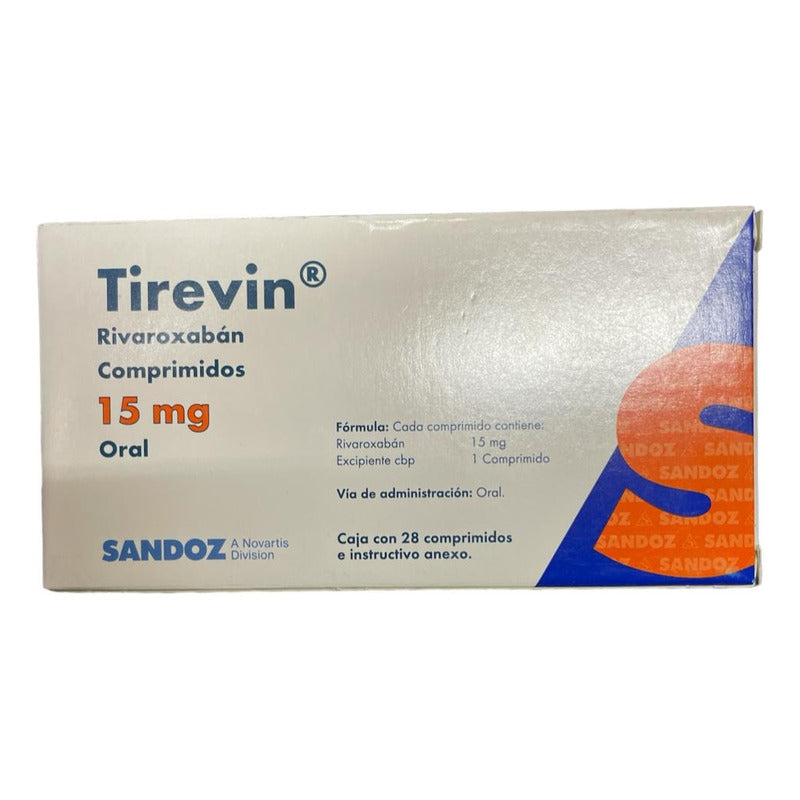Tirevin Rivaroxabán 15 Mg Comprimidos Caja Con 28