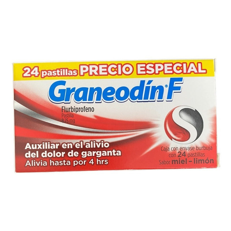 Super Promo Caducidad Graneodín F 8.75mg Miel Limón24pzas