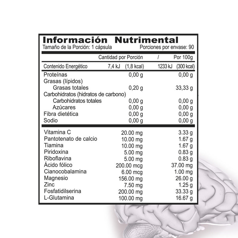 Justolfocus Glutamina + 7 Vitaminas + Zinc + Magnesio 90caps Sin Sabor
