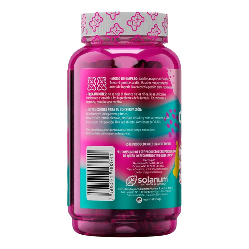 Belabear Colágeno + Biotina Y Ácido Hialurónico 100 Gomitas - Fresa