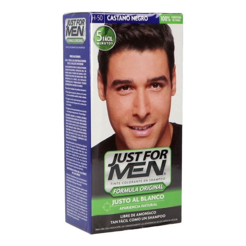 Tinte Just For Men Castaño Negro H-50 Fórmula Original