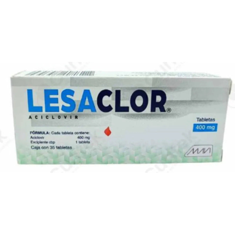 Lesaclor Aciclovir Caja 30 Tabletas 400mg