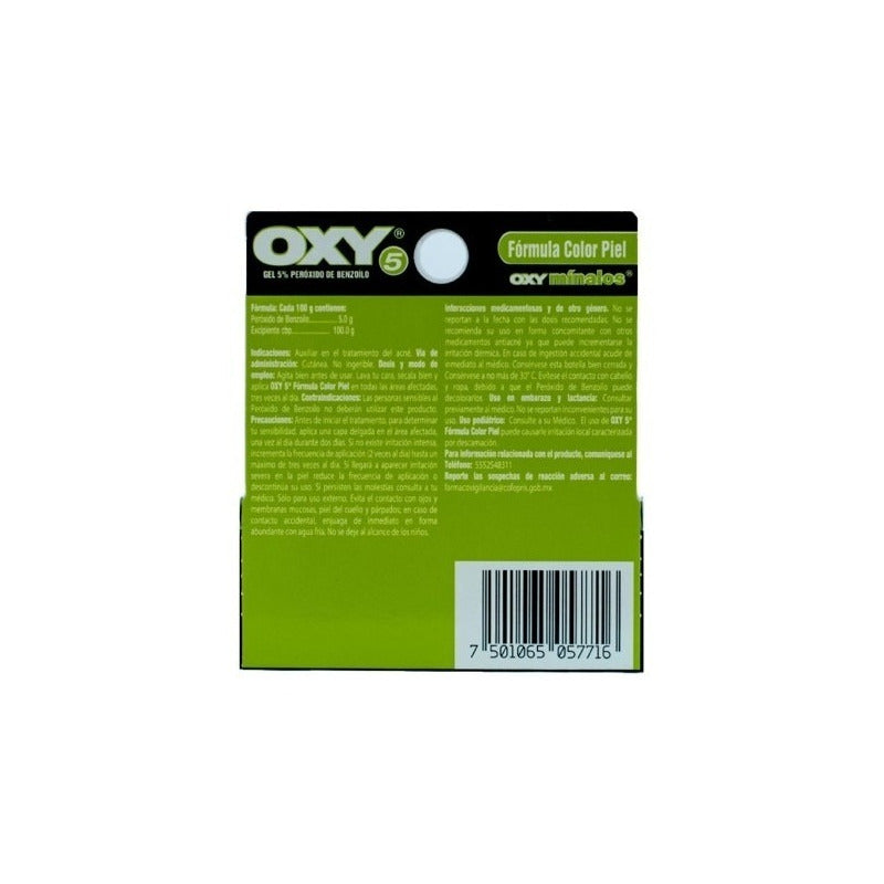 Oxy 5 Anti Barros Y Espinillas Fórmula Color Piel 30g Grasa