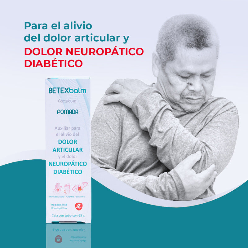 Betexbalm Auxiliar En Neuropatía Diabética Nartex Homeopatía Alivio Dolor Nervioso, Neuropático Y Articular