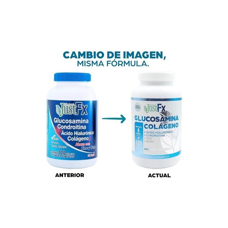 Just Glucosamina Condroitina Con Colágeno Sin Azúcar 120caps