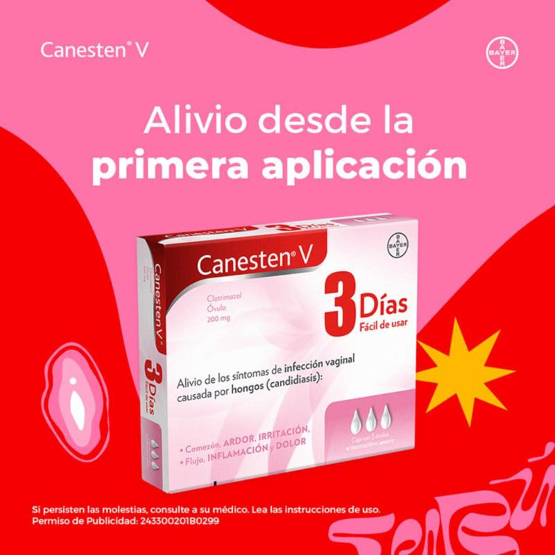 Canesten V Óvulo 200 Mg, 3 Óvulos