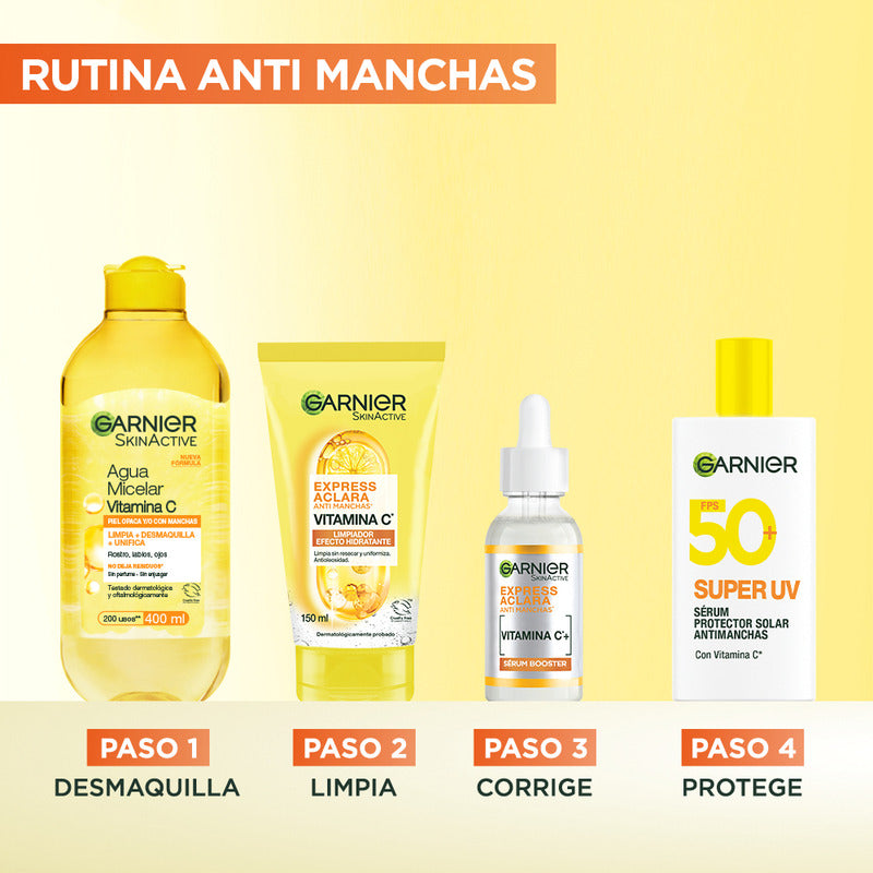 Garnier Skin Active Gel Limpiador Facial Con Vitamina C, Piel Mixta, 150g