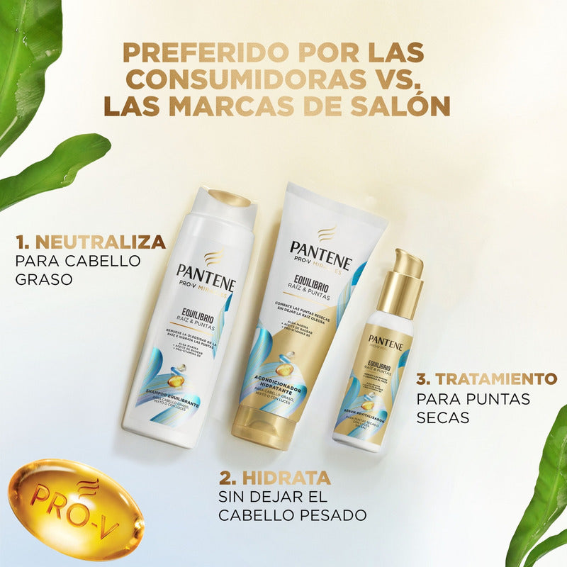 Shampoo Equilibrante Pantene Pro-v Miracles Equilibrio Raíz Y Puntas 300 Ml