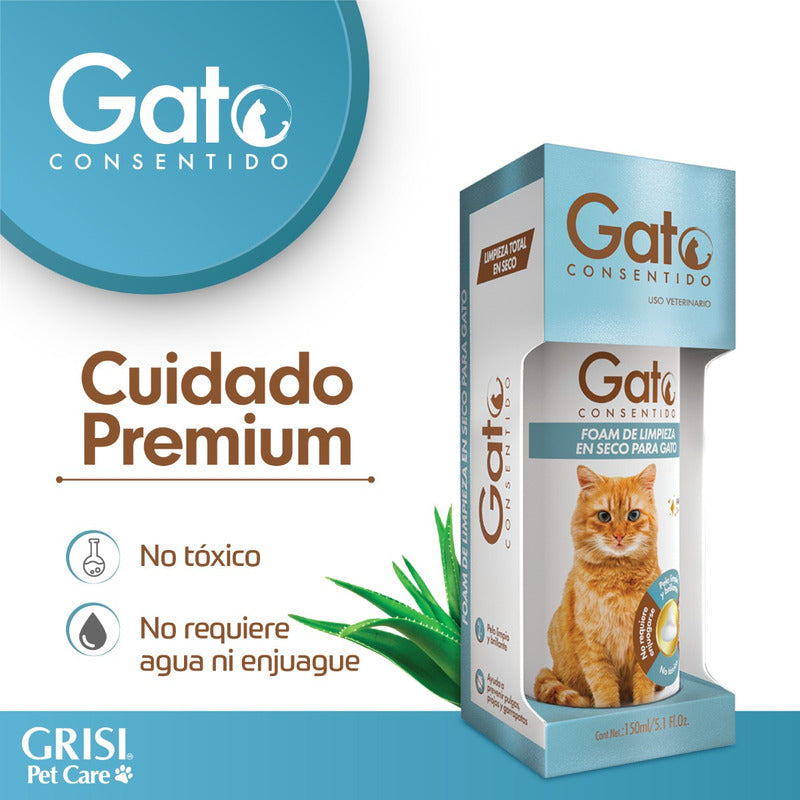 Foam De Limpieza En Seco Gato Consentido 150ml Fragancia Argan