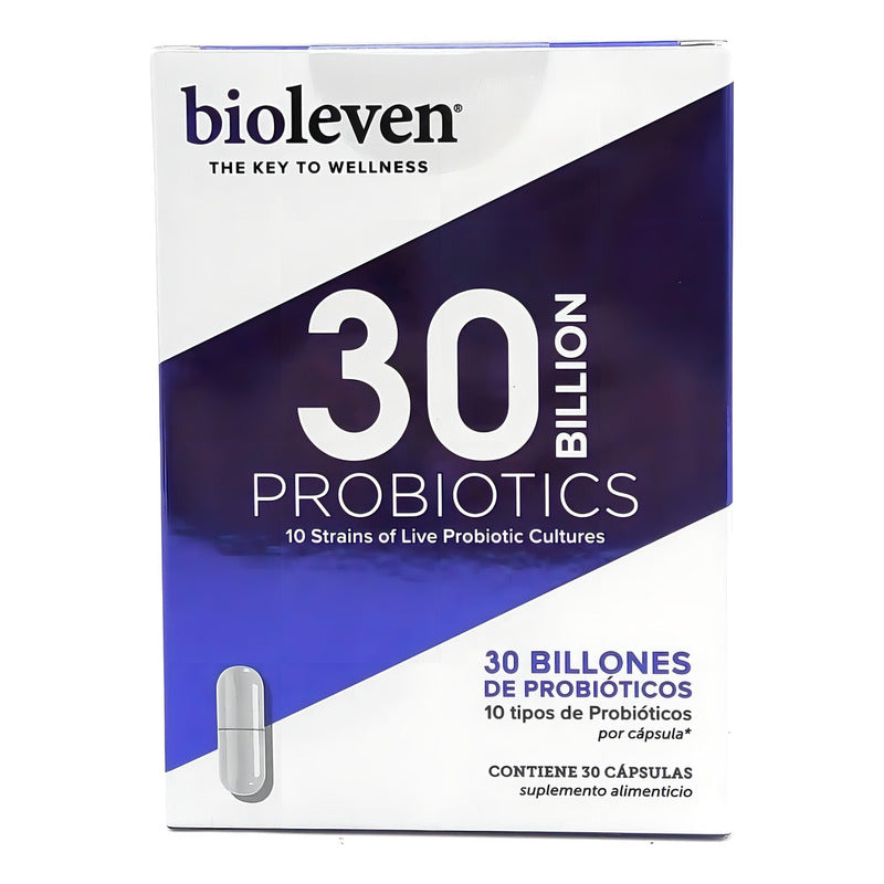 Bioleven Probióticos 60 Capsulas 30 Billones De Probioticos Sabor Sin Sabor