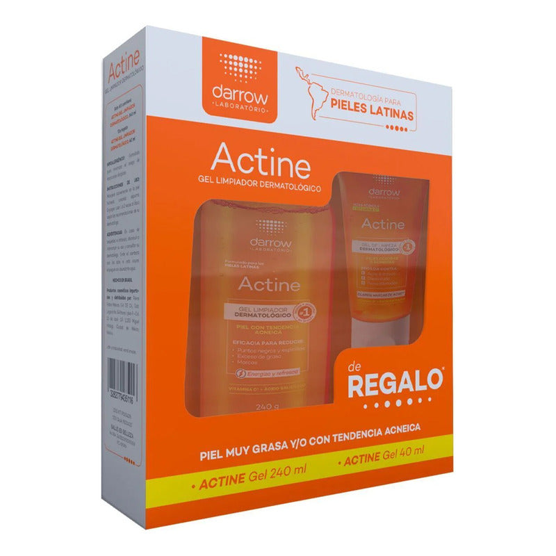 Kit 2 Darrow Gel Limpiador Actine240ml+gel Regalo 40ml