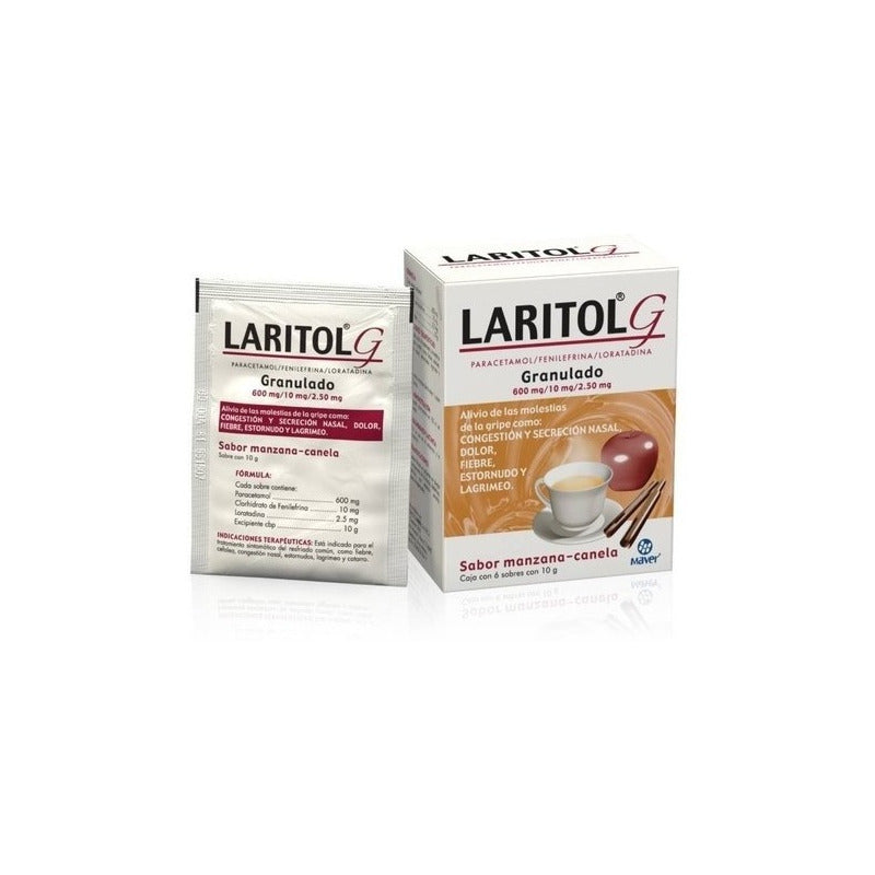 Laritol G Antigripal Granulado Manzana Canela 6 Sobres