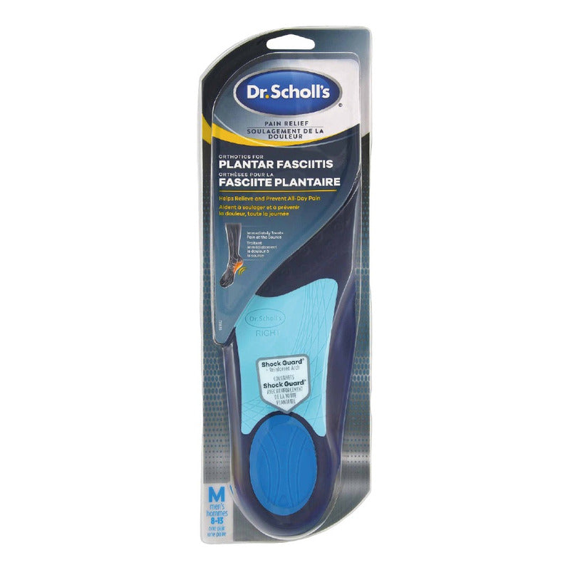 Plantillas Dr Scholl Fascitis Plantar Hombre Dolor Tamaño De La Plantilla 8-13