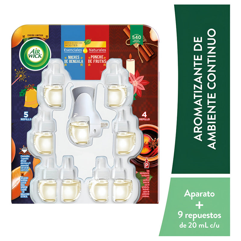 Air Wick 1 Difusor+9 Repuestos 20mlc/u