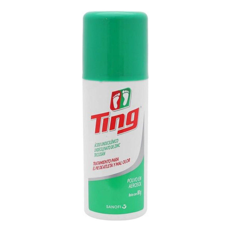 Talco Desodorante Ting Aerosol 80 Gr Pie Atleta Y Mal Olor