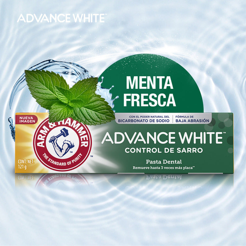 Arm & Hammer Pasta Dental Advance White 121g Control Sarro Sabor Menta