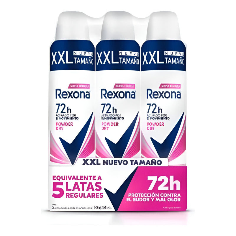 Antitranspirante En Aerosol Rexona Powder Dry Floral Pack3 Floral