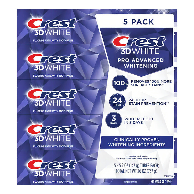 Pasta De Dientes Crest 3d White Ultra (147 G, Paquete De 5)