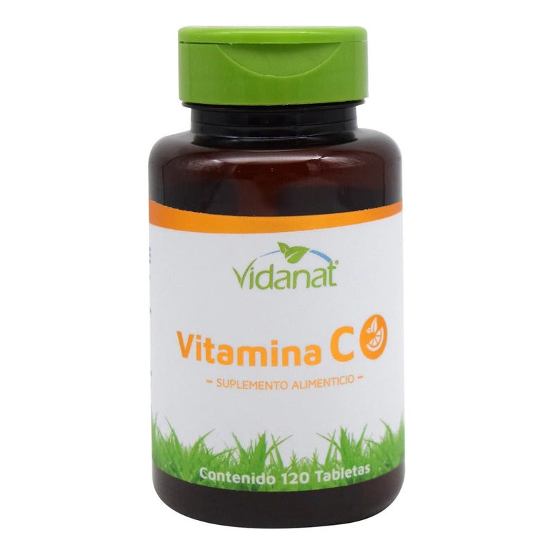 Vitamina C 120 Tabletas Vidanat Sabor Sin Sabor