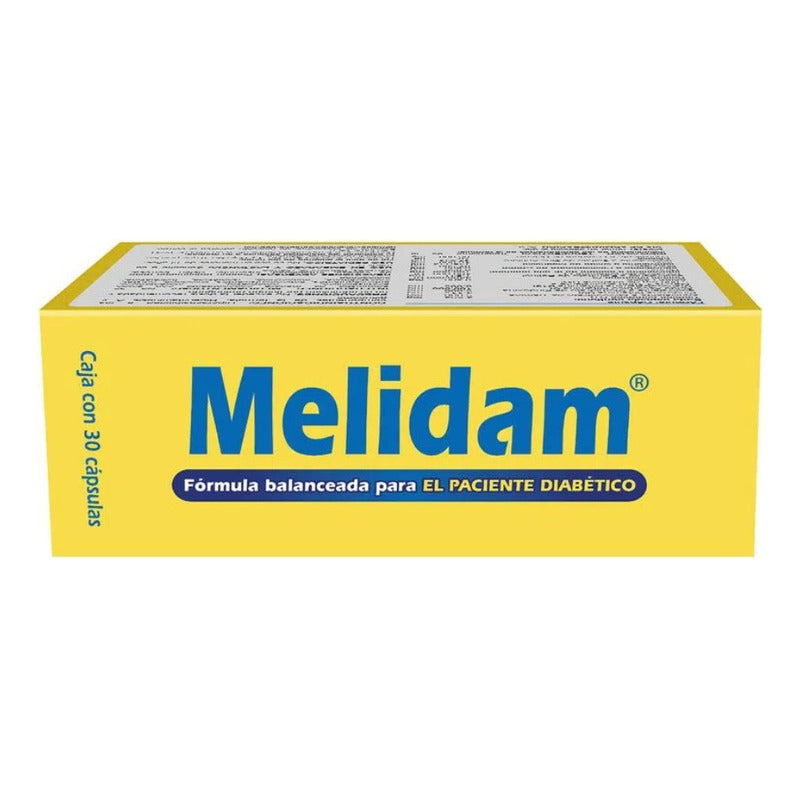 Melidam Multivitamínico Para Diabéticos 30 Cápsulas Sabor Sin Sabor